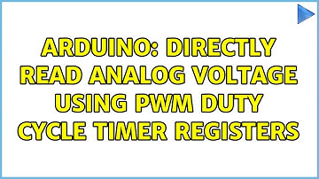 Arduino: Directly read analog voltage using PWM duty cycle timer registers