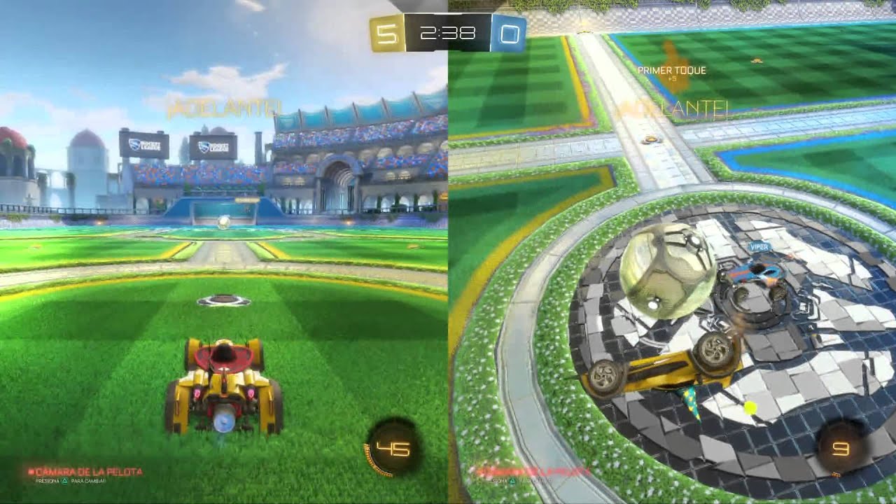 Rocket League Tutorial How to Play 2 Players Local Split Screen PS4 1080p -  YouTube