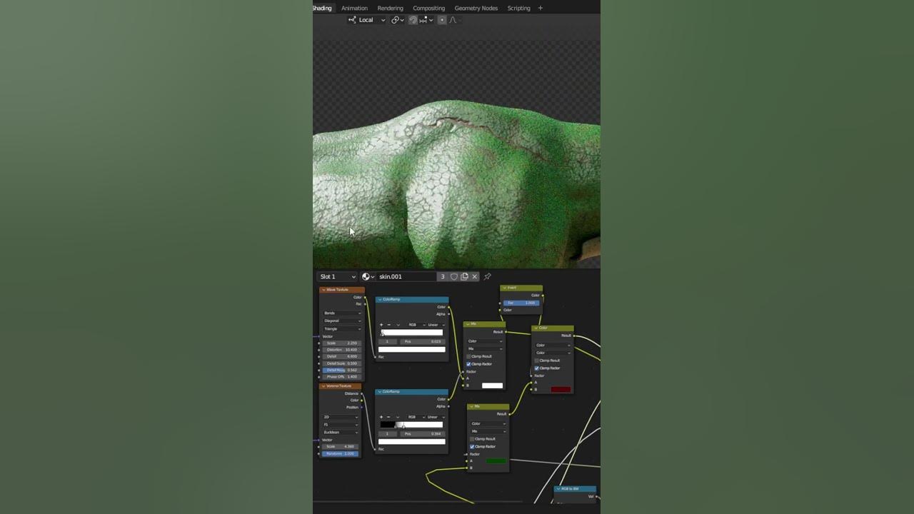 Blender 3D Scars on Skin. Short YouTube