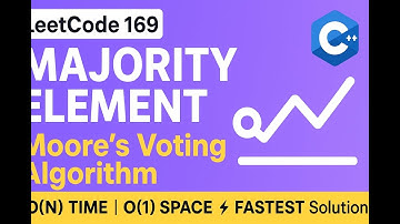⚙️ LeetCode 169 | Majority Element | Moore’s Voting Algorithm in C++ | Optimized O(n) Solution 💡