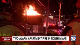 No injuries reported after fire breaks out in North Miami apartment