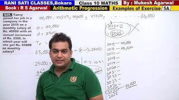 Class 10 Maths (Ex 5A Example 25) Arithmetic Progression (RS Agarwal 2019)