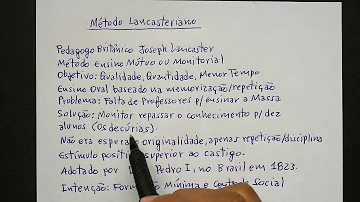 Como funciona o método Lancaster?