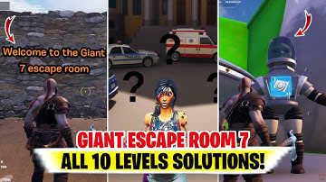 GIANT ESCAPE ROOM 7 Fortnite Tonydjytb Map Solutions | Giant escape room 7 fortnite walkthrough