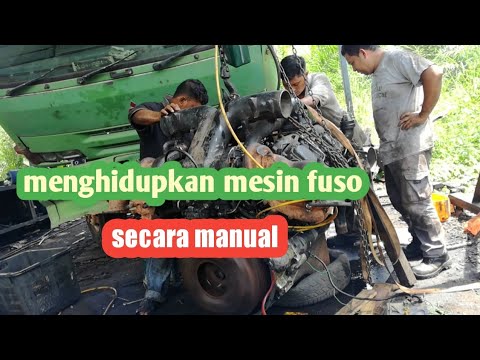 menghidupkan mesin mitsubishi fuso secara manual #automotif chanel