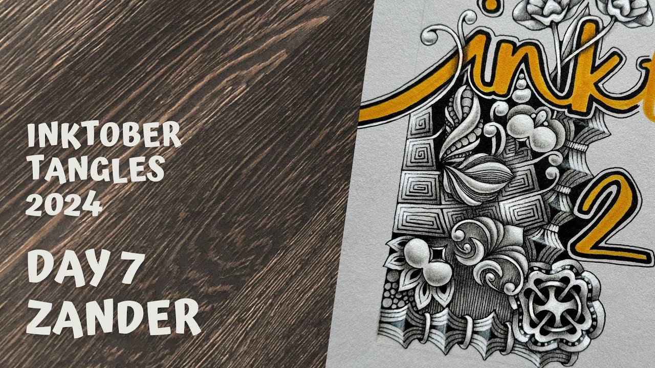 Inktober Tangles 2024 - Day 7 - Zander
