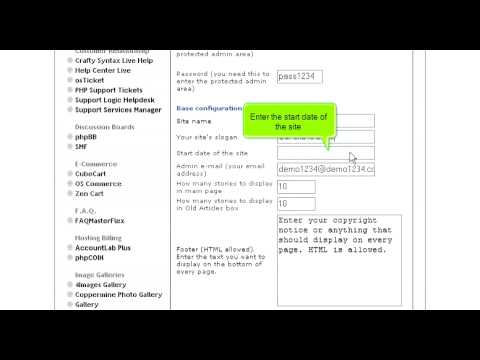How to install php-Nuke from Fantastico
