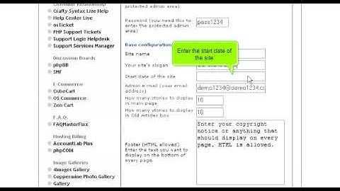How to install php-Nuke from Fantastico