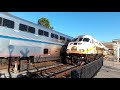 "DANGER Another Train Coming!!!" Amtrak  Auto Train Meets Sunrail in Sanford, Florida 12/9/2020