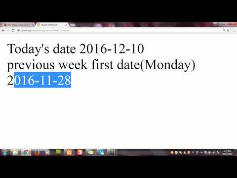 How to get previous week's first and last date in PHP