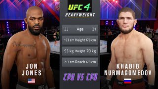 JON JONES vs KHABIB NURMAGOMEDOV | Fight Simulation