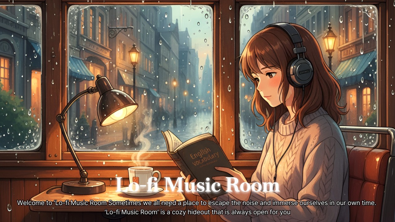 【 공부음악 | 로파이음악실 】창밖의 빗소리와 함께하는 감성 공부 로파이 VOL.12 #공부음악 #로파이 #로파이음악실 #플레이리스트 #집중력음악 #로파이뮤직룸