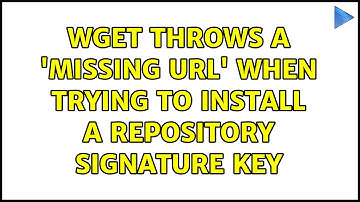 wget throws a 