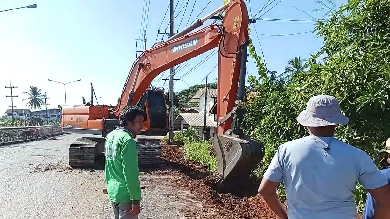 รถขุดดูซาน dx200a แพร่ธำรงวิทย์ การก่อสร้างถนน เวียงสา-น่าน #รถขุด #doosan 