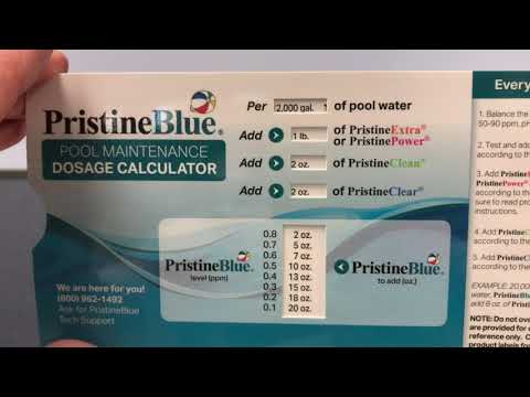Pristine Blue Pool Dosage Calculator by American Slide Chart | Perrygraf