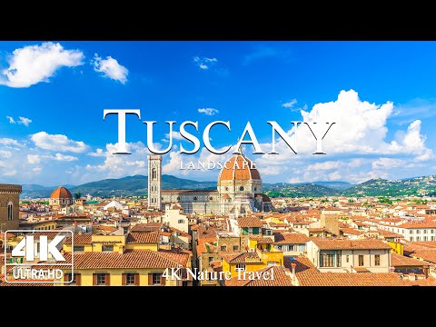 FLYING OVER TUSCANY (4K UHD) - Beautiful Landscapes With Calm Music