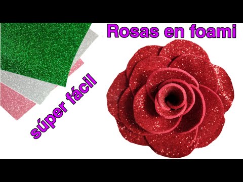 Video: 3 formas de hacer flores con espuma