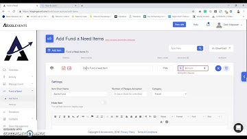 Accelevents Video Series: Adding Fund a Need Items