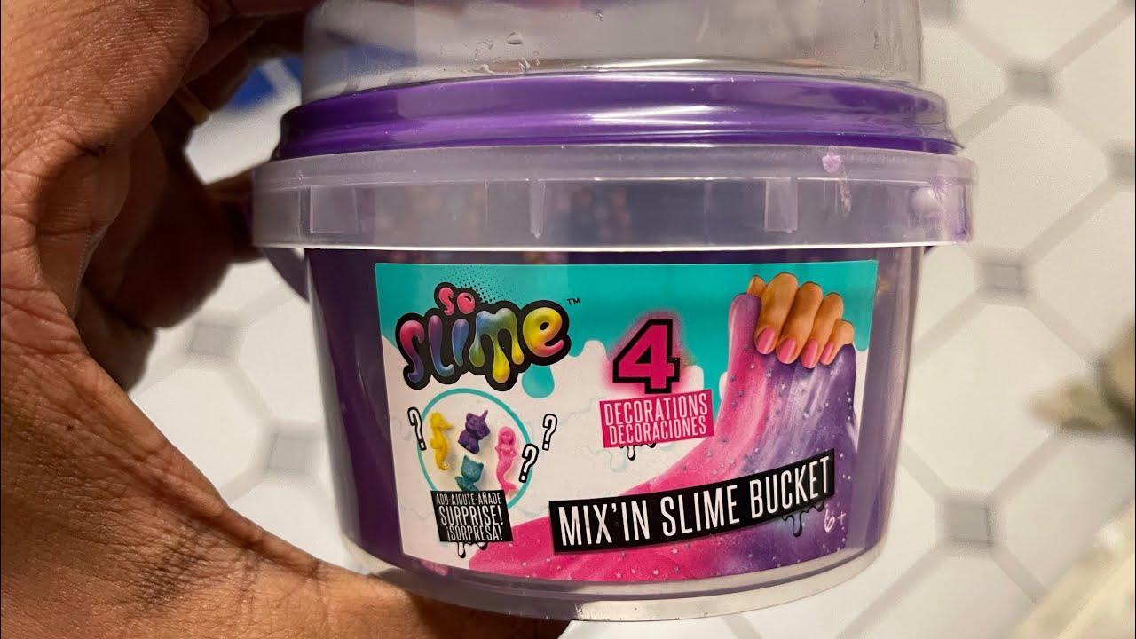 Unboxing nd Mixing Purple slime bucket 💜💜😍 asmr YouTube