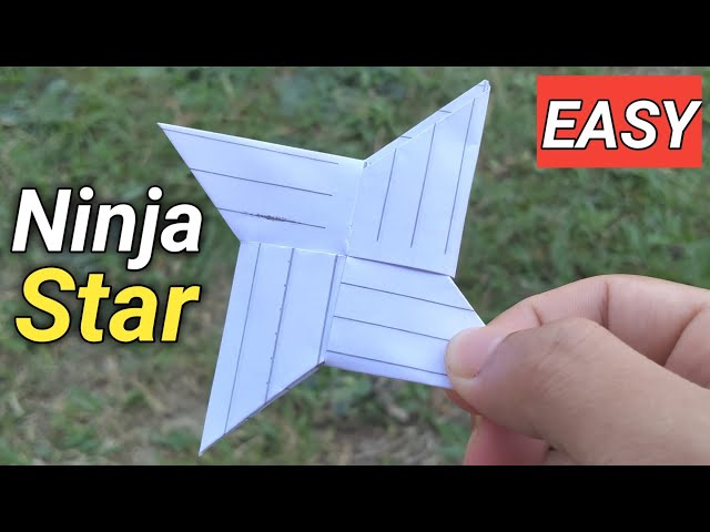 How to make a paper Ninja Star | Origami - Paper Ninja Star | Paper ka ninja star kaise banaen class=