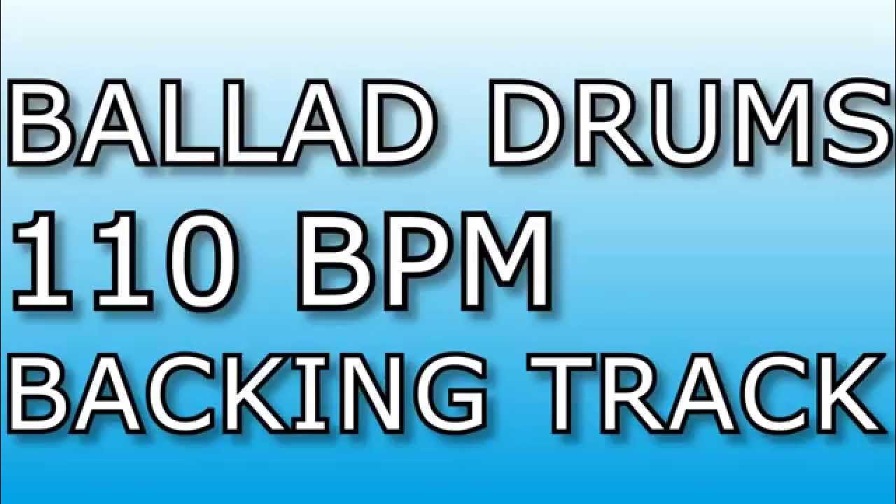 Drum Backing Track Ballad 110BPM YouTube