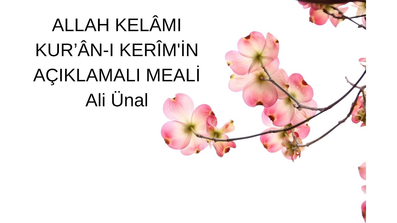 72- ALLAH KELÂMI KUR’ÂN-I KERÎM'İN AÇIKLAMALI MEALİ Ali Ünal TAHRÎM SÛRESİ-MÜLK SÛRESİ