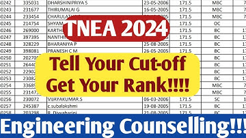 TNEA 2024|General Rank list|How to find your engineering counselling rank?|Vincent Maths|