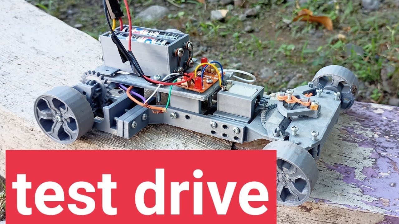 3d printed rc car test drive YouTube