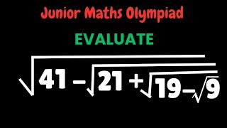 Evaluating Nested Radicals | Square Roots || No Calculator Net Worth