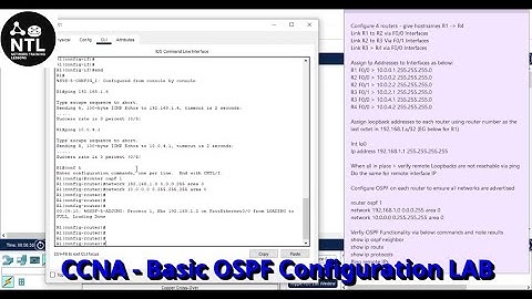 CCNA OSPF Configuration Lab | Single Area OSPF in Cisco Packet Tracer