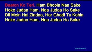 Baaton Ko Teri - Arijit Singh Full Karaoke with Lyrics chords