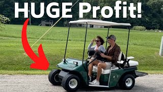 Turning an $800 Golfcart into $2,200 [] Flipping a Golfcart For A HUGE PROFIT.