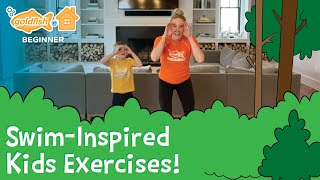 Swim-Inspired Kids Exercises (Beginner: Nature Adventure) | Goldfish At Home screenshot 5