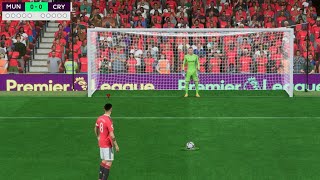 Manchester United vs Crystal Palace penalty shootout - FIFA23