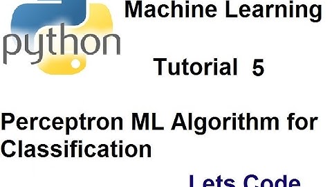 Perceptron Classifier in python final part