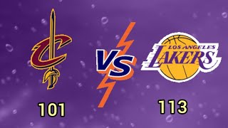 LOS ANGELES LAKERS defeat the CLEVELAND CAVALIERS 113-101