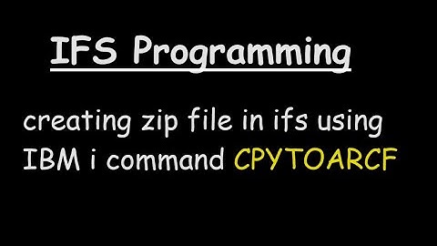 Using CPYTOARCF to create Zip file in IFS
