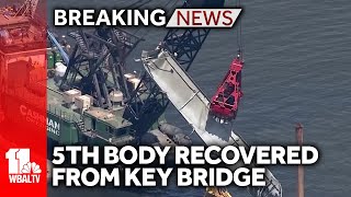 fifth body recovered from site of key bridge collapse