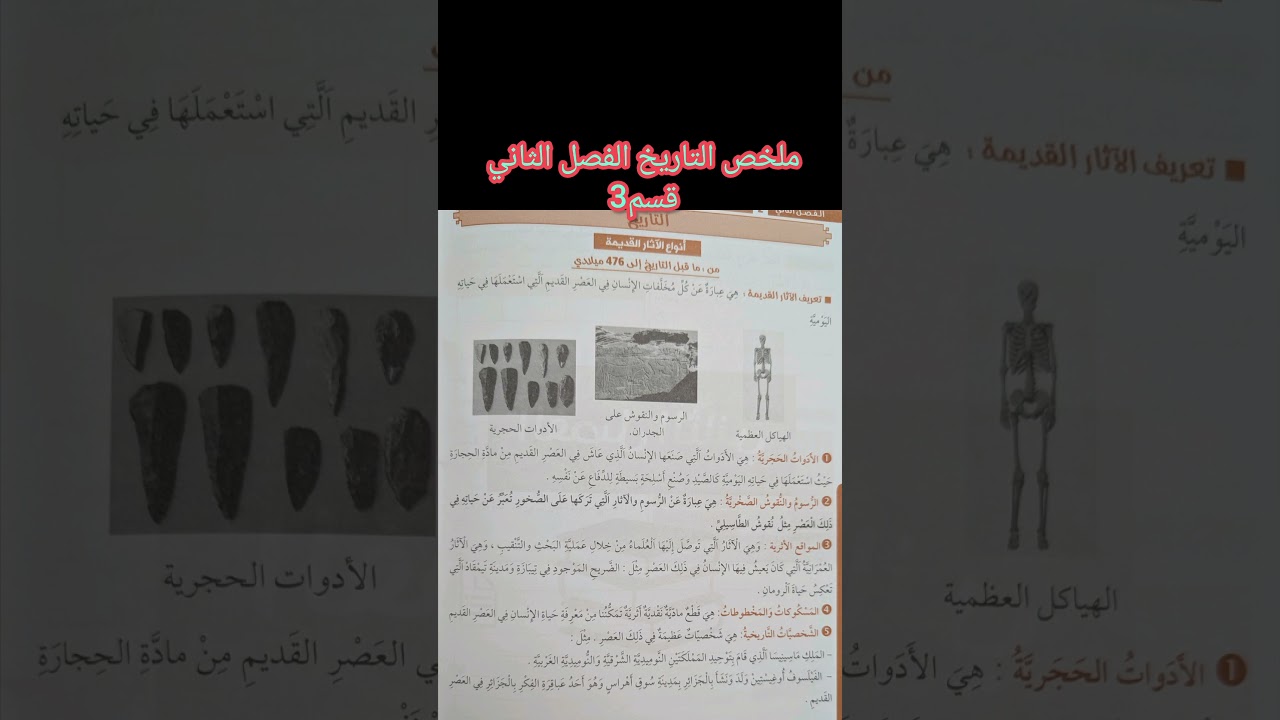 ملخص التاريخ الفصل الثاني قسم3