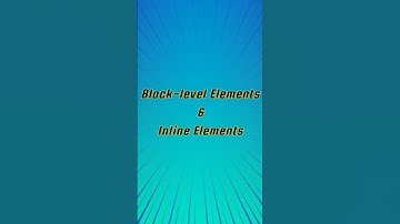 Block level elements and Inline elements | Types of HTML Tags | Div & Span #shorts