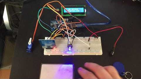 SG90 Micro Servo Motor with RGB LED module, LCD1602 I2C, RFID RC522 and piezo buzzer
