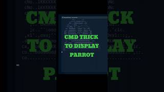 Command prompt trick to display parrot #shorts #tricks #cmd