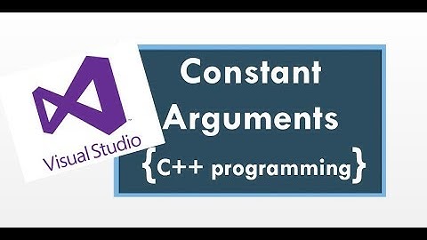 Constant Arguments - C++ Programming