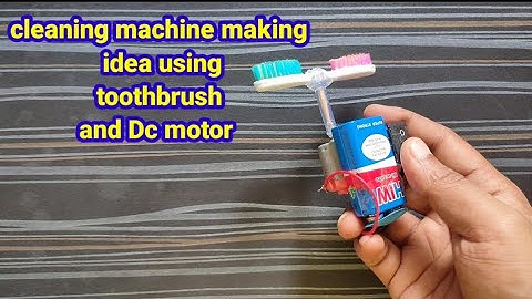 toothbrush cleaning machine making idea using Dc motor #scienceproject #experiment