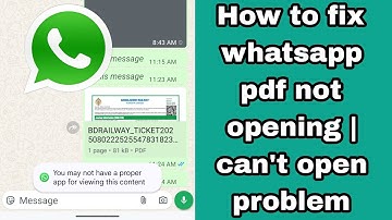 Hoe het probleem op te lossen dat WhatsApp PDF-bestanden niet kunnen worden geopend in 2025 | Wha...