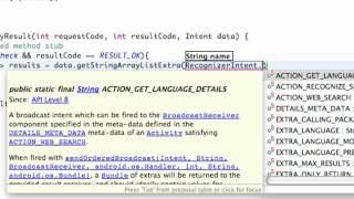 Android Application Development   186   Voice Recognition Result