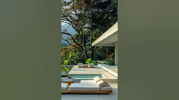 Simplicity and Purity of Concrete House Design: Blending Seamlessly with Nature #home #design