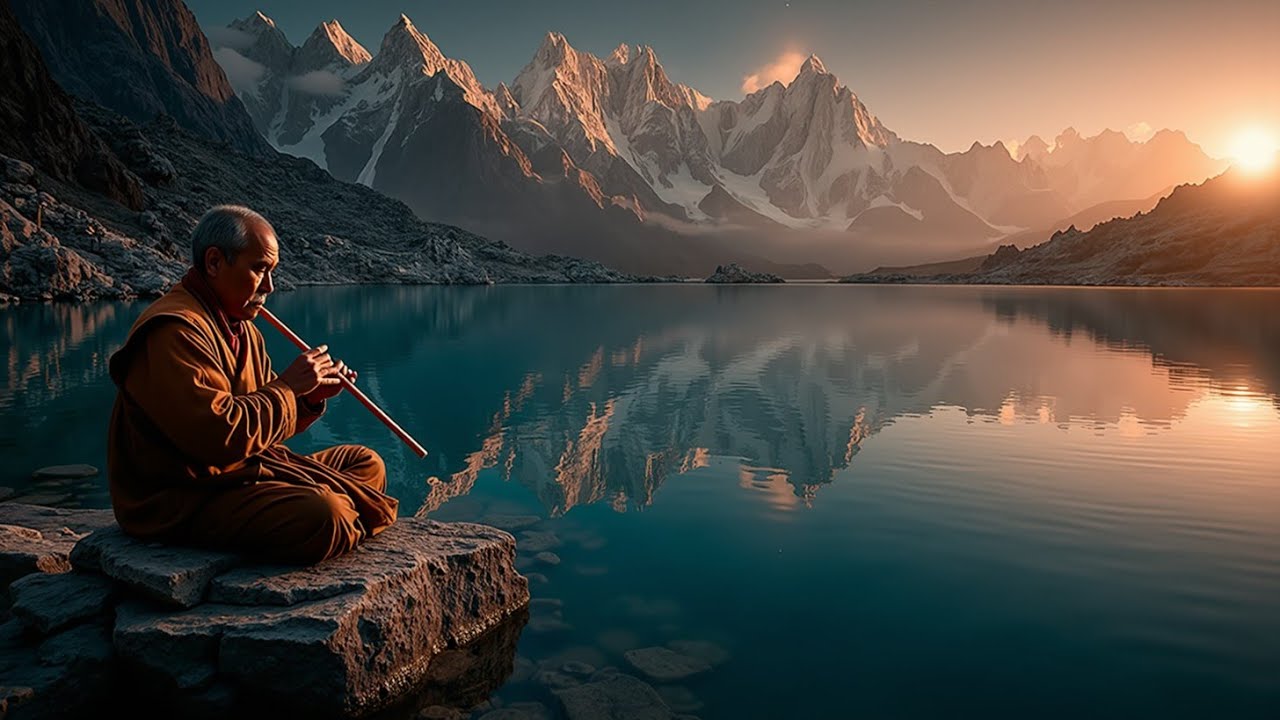 Tibetan Flute Healing Music ~ Deep Meditation for Stress Relief & Zen ...