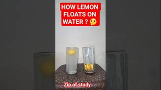 HOW LEMON FLOATS 🤔 #trick #sciencefacts #sciencefacts #science