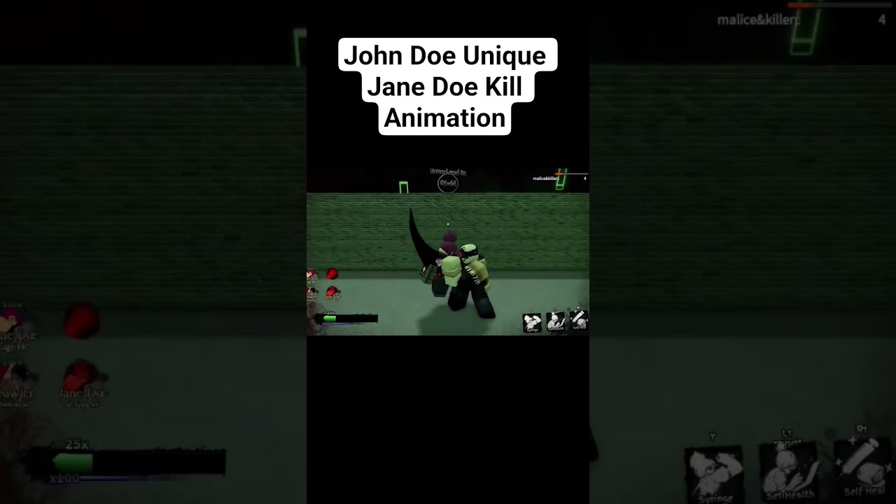 John Doe S Unique Jane Kill Animation Doom By Fate Roblox Forsaken Upcoming